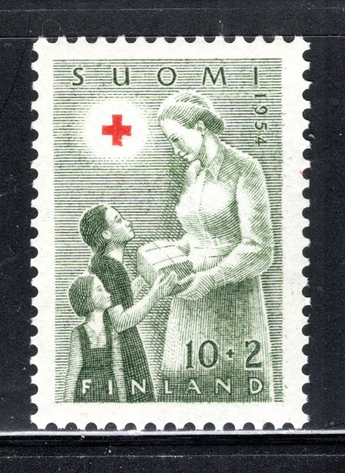 Finland Stamp Scott #B123, 10m + 3m, Semi-Postal, Red Cross, MNH, SCV$1.50