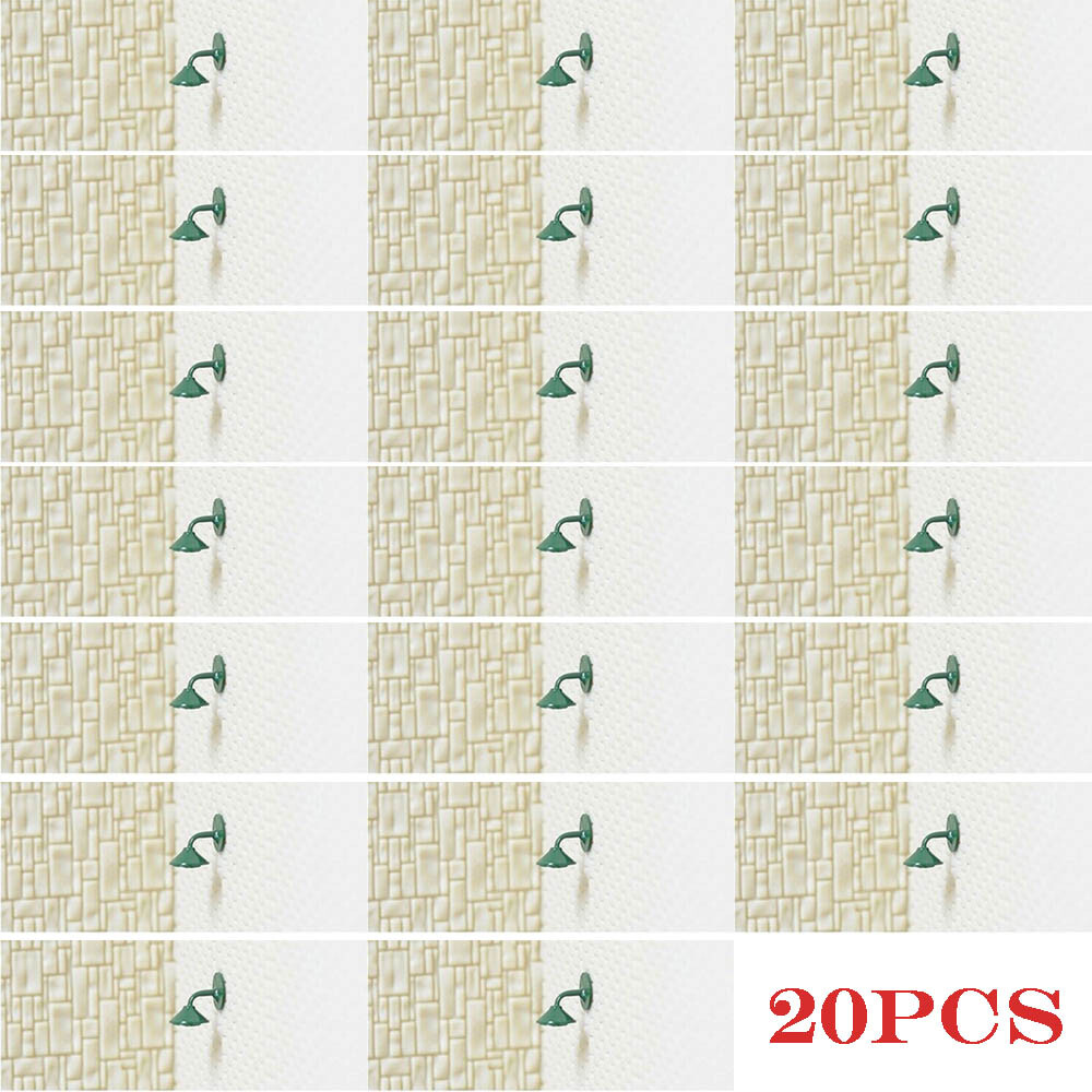 20Pcs OO / HO Scale Street Bracket Light Model Wall Lamp Posts LED-Building-Kits