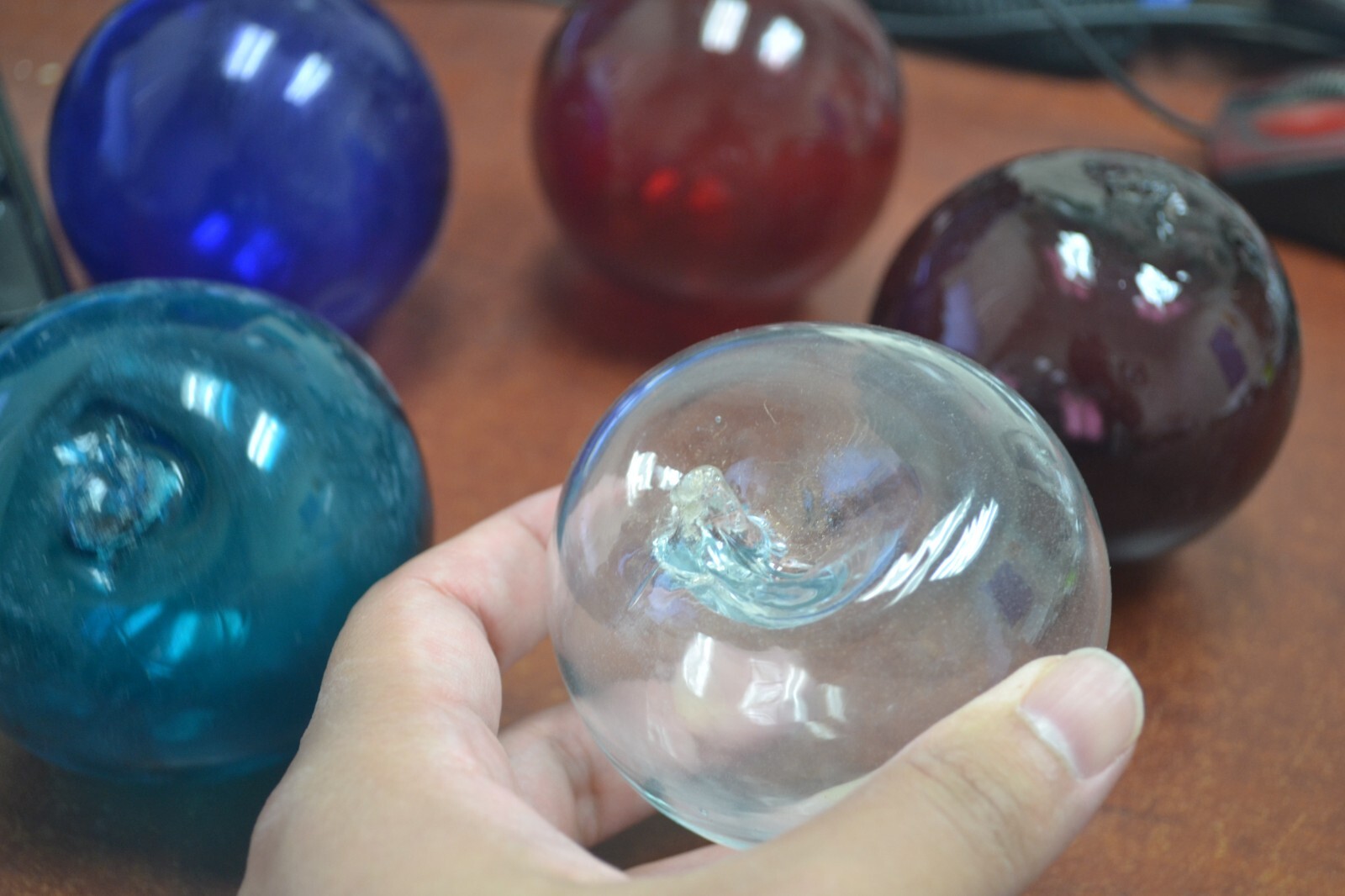 5 PCS REPRODUCTION HAND BLOWN GLASS FLOAT BALL BUOY 3" *PICK YOUR COLORS*