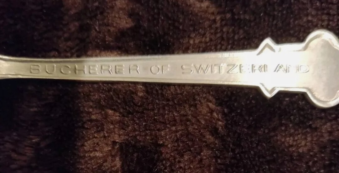 Rare Basel Rolex Bucherer Watches B100 12 Vintage Souvenir Spoon Collectible