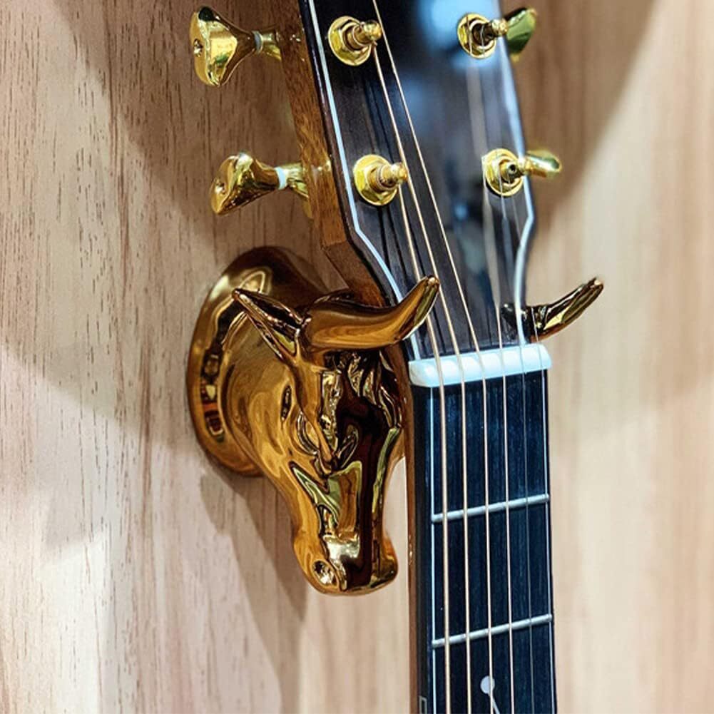 Bull Head Guitar Hangers Wall Mount Adjustable Hook Holder Instrument Display US