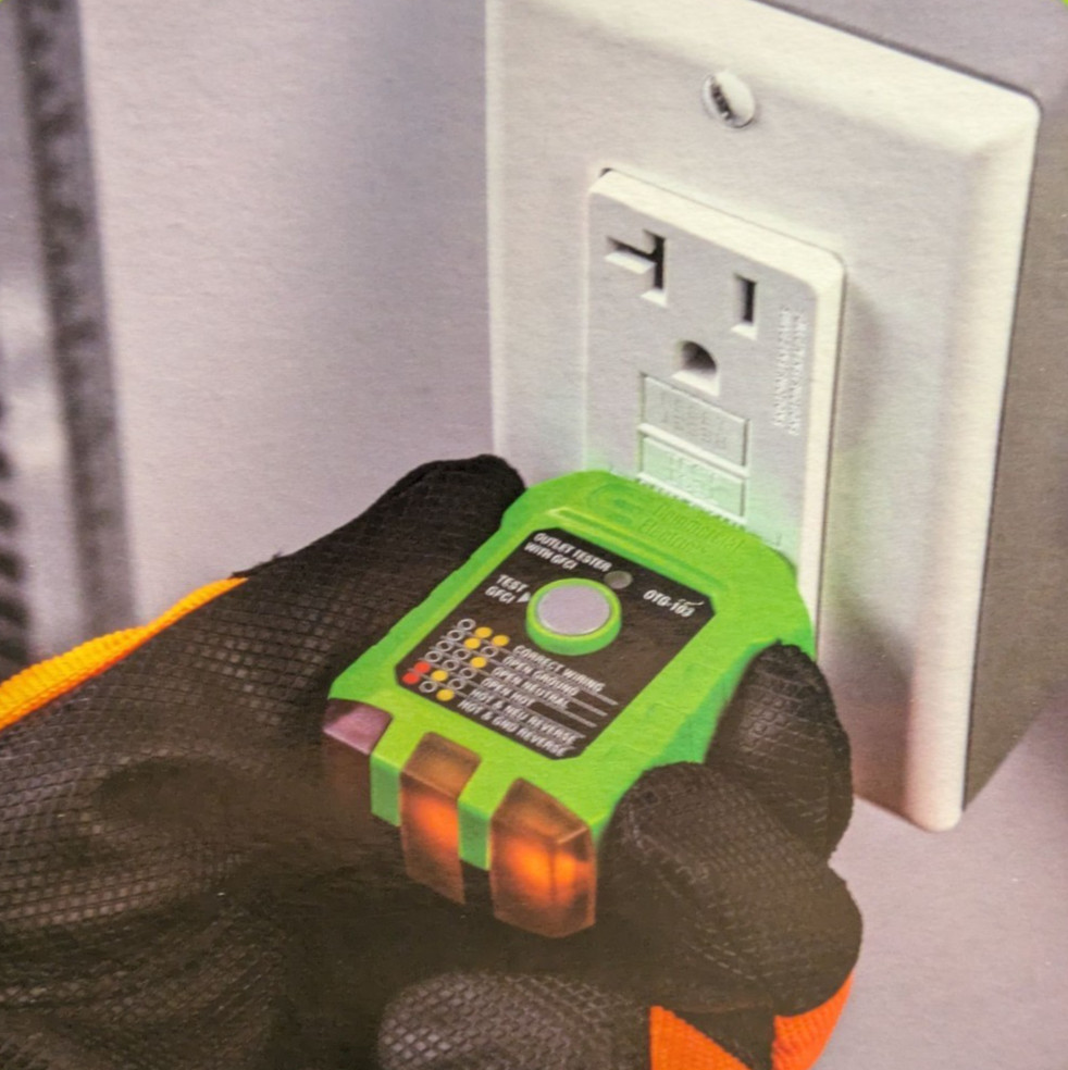 2 Commercial Electric 2 Piece Electrical Tester Kit Outlet Voltage Tester GFCI