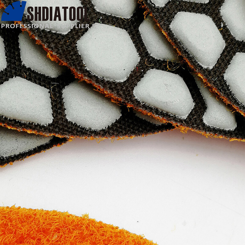 7pcs 4inch #200 B Dry Diamond Polishing Pad Sanding Disc for Stone Marble Tile