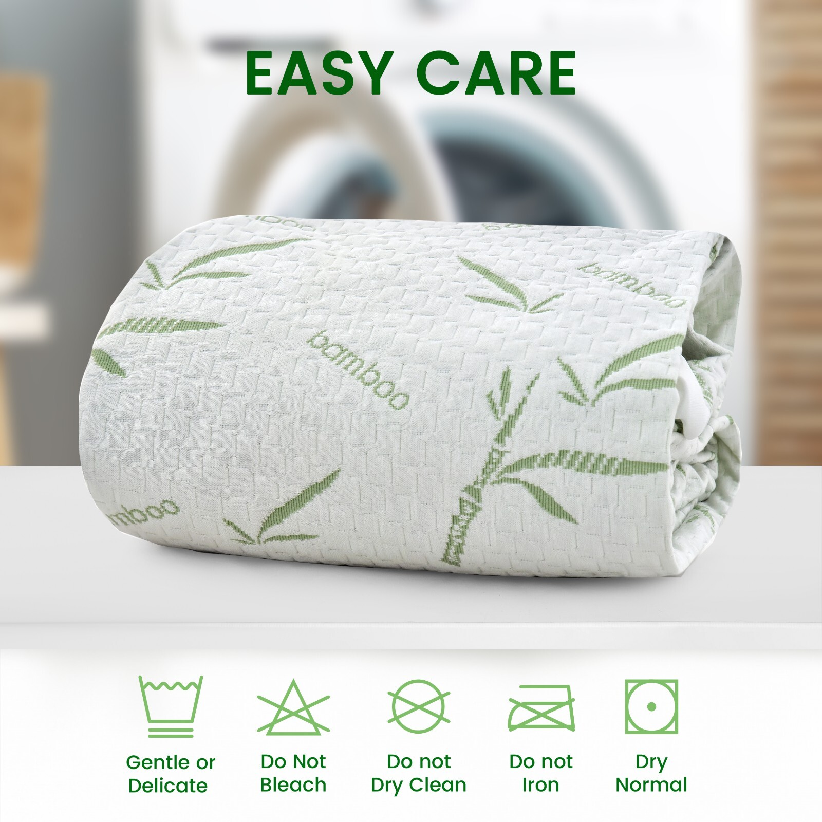 Bamboo Mattress Protector Hypoallergenic & Breathable Waterproof Mattress Cover