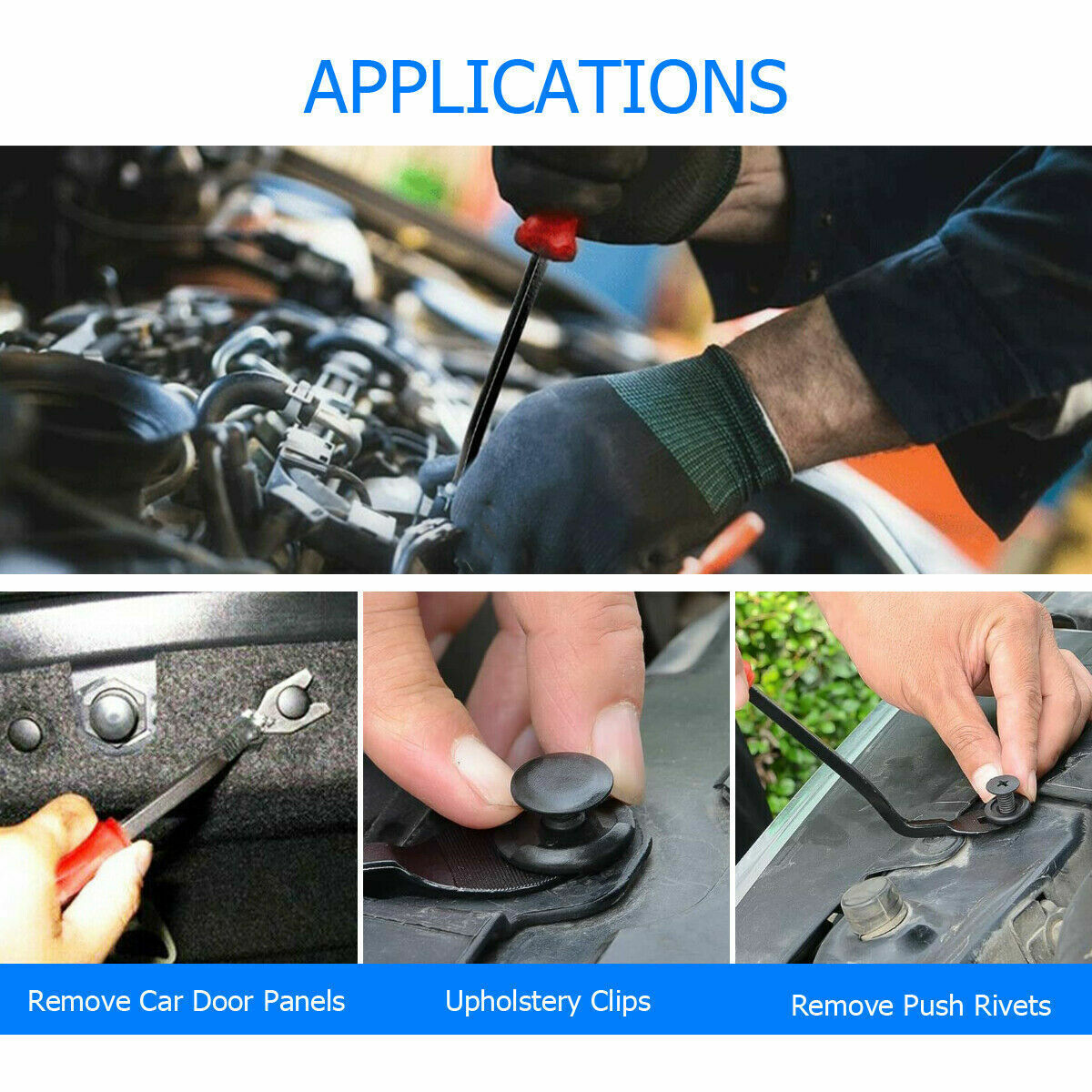 650PCS Car Body Retainer Clips Auto Fasteners Push Trim Pin Rivet Bumper Kit US