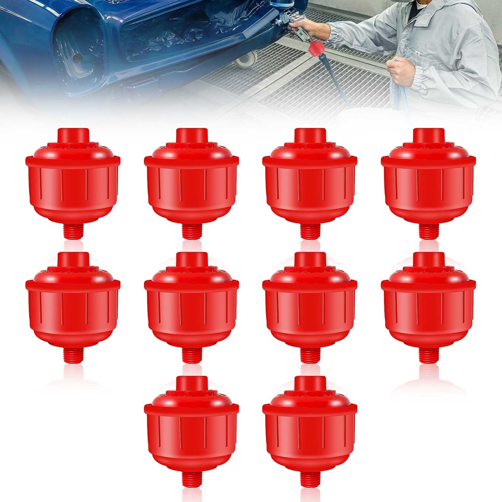 10 PCS Disposable Mini Air Water Filters 1/4in Spray Gun Air Line Moisture Trap