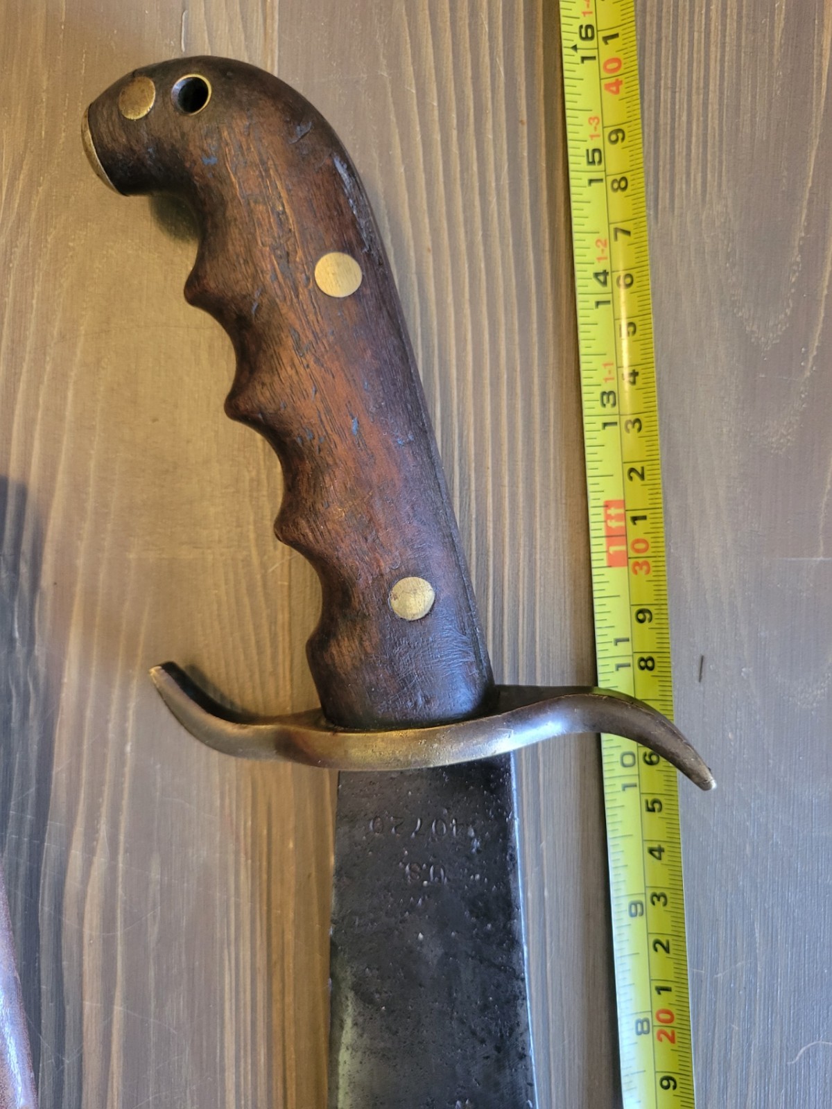 WWI Bolo/Bowie Knife Dated 1914 w/WWII Sheath Dated 1944