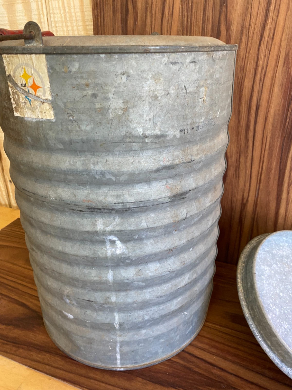 WOW NO SPOUT RARE Igloo Galvanized Metal 3 Gallon Vtg Cooler Water Dispenser Jug