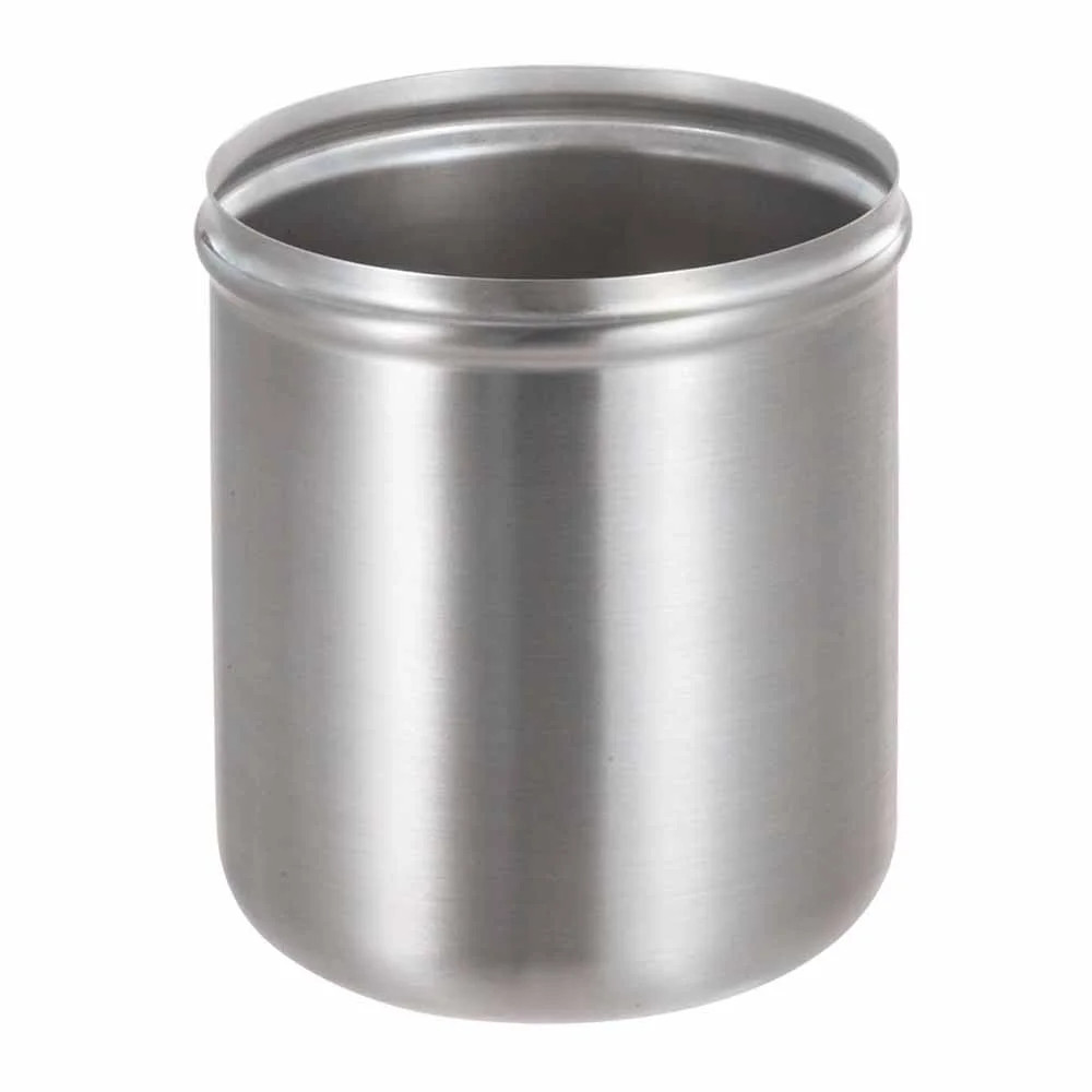 New 3 qt Use in Place of #10 Can 7” Stainless Steel Jar Topping Condiment Server