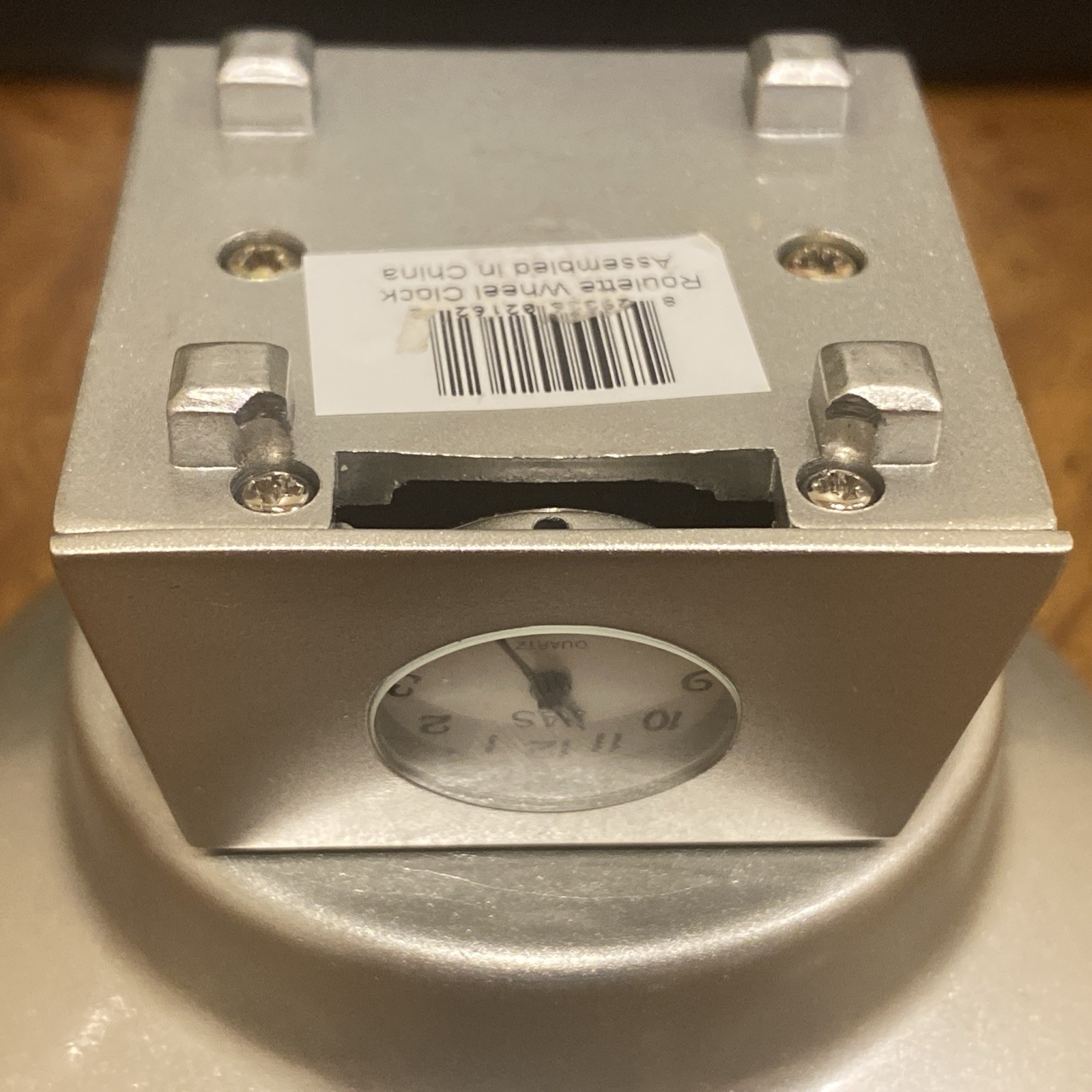 Roulette Wheel Spinning 3.25" Diameter, JAS Japan Clock - Needs Battery