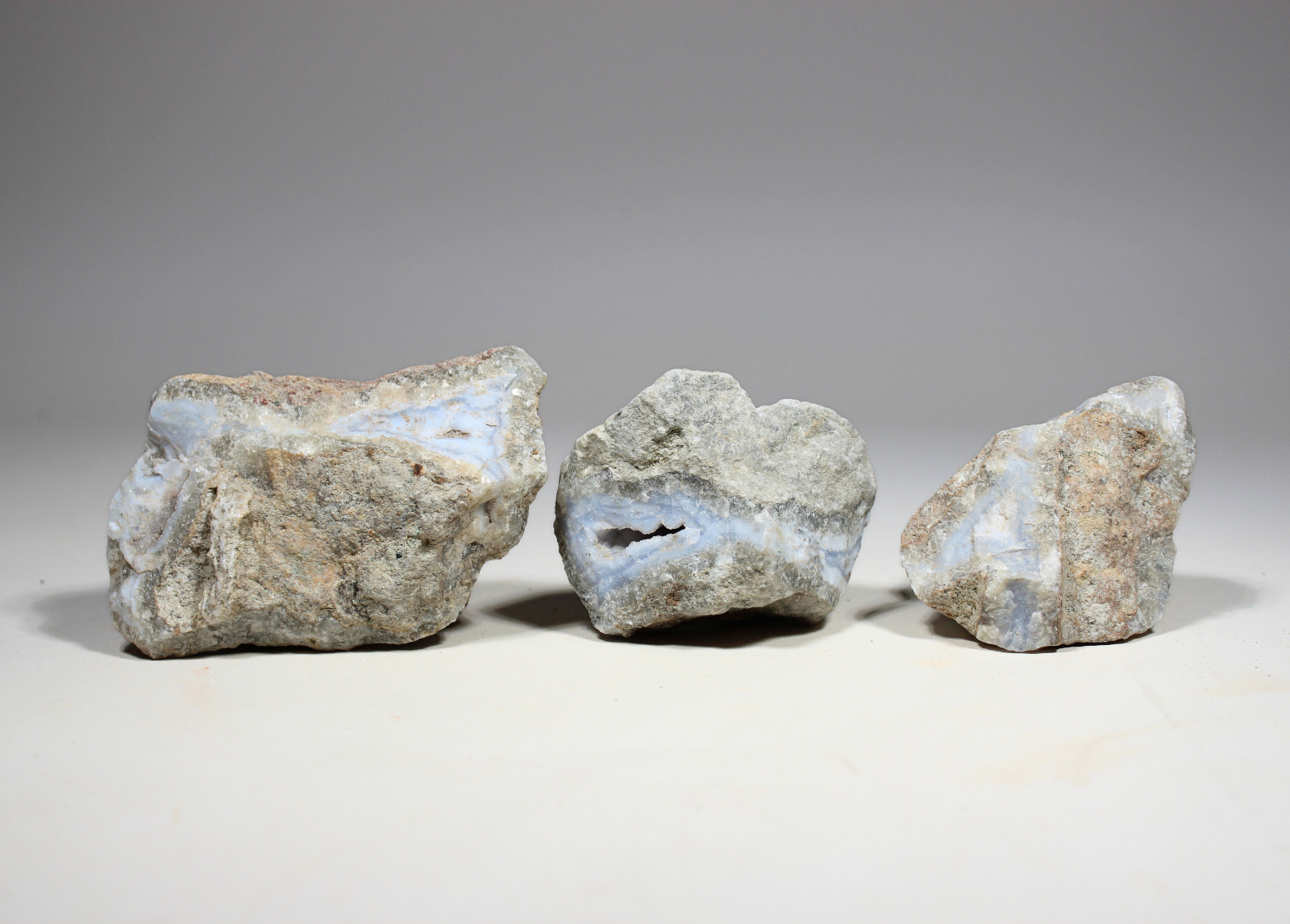 Blue Lace Agate - Rough Rocks for Tumbling - Bulk Wholesale 1LB options