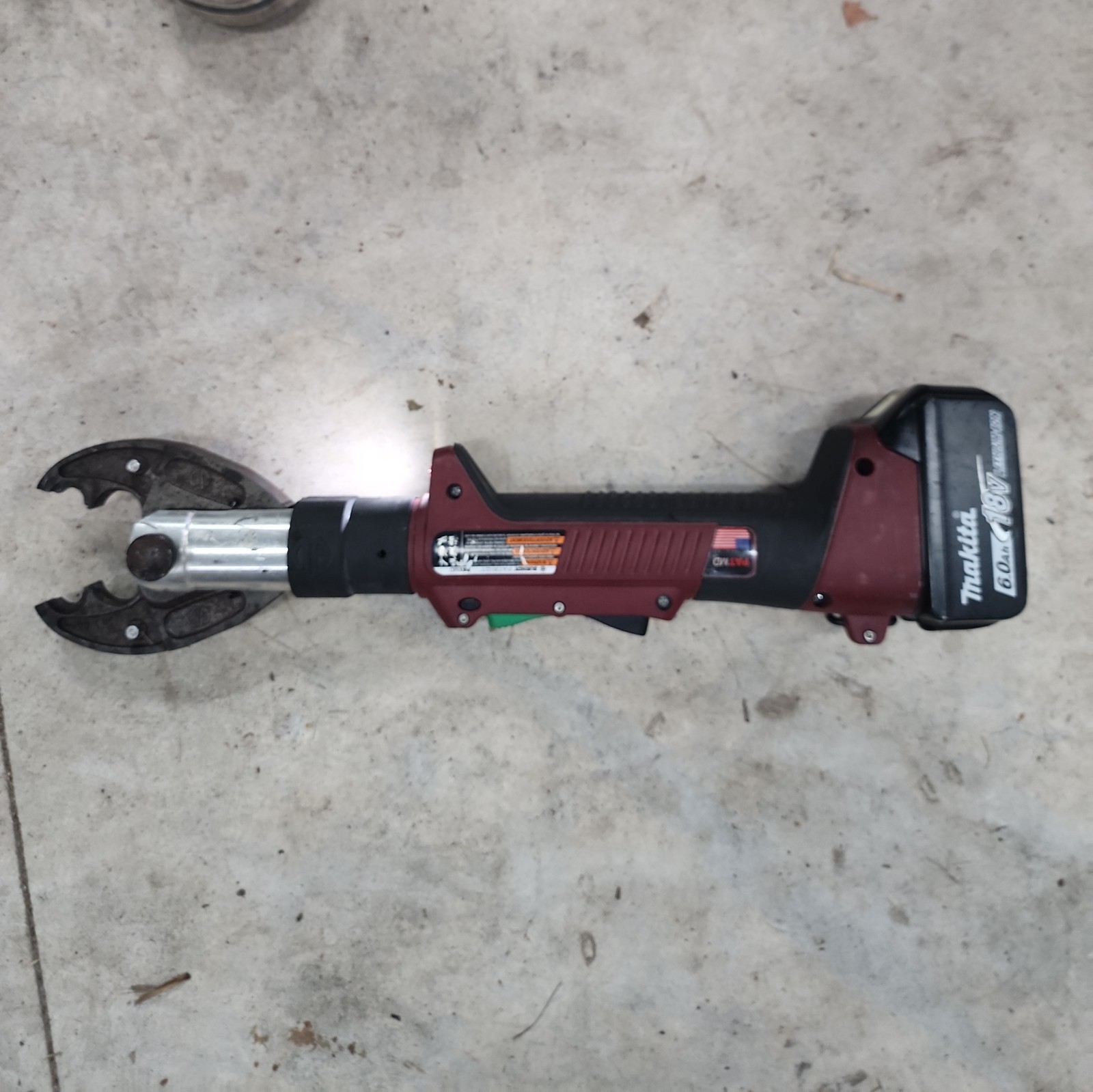 Burndy Hydraulic MD PAT Patriot handheld Crimper 6 Ton No Battery