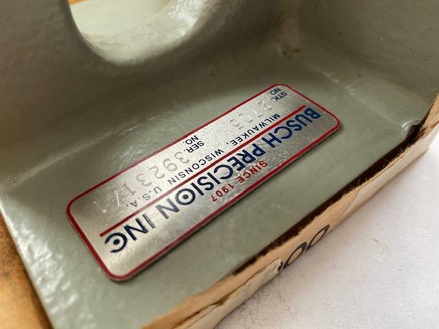 NOS Busch Precision USA 4.5" X4" X 5" UNIVERSAL RIGHT ANGLE PLATE #PE2705G $755