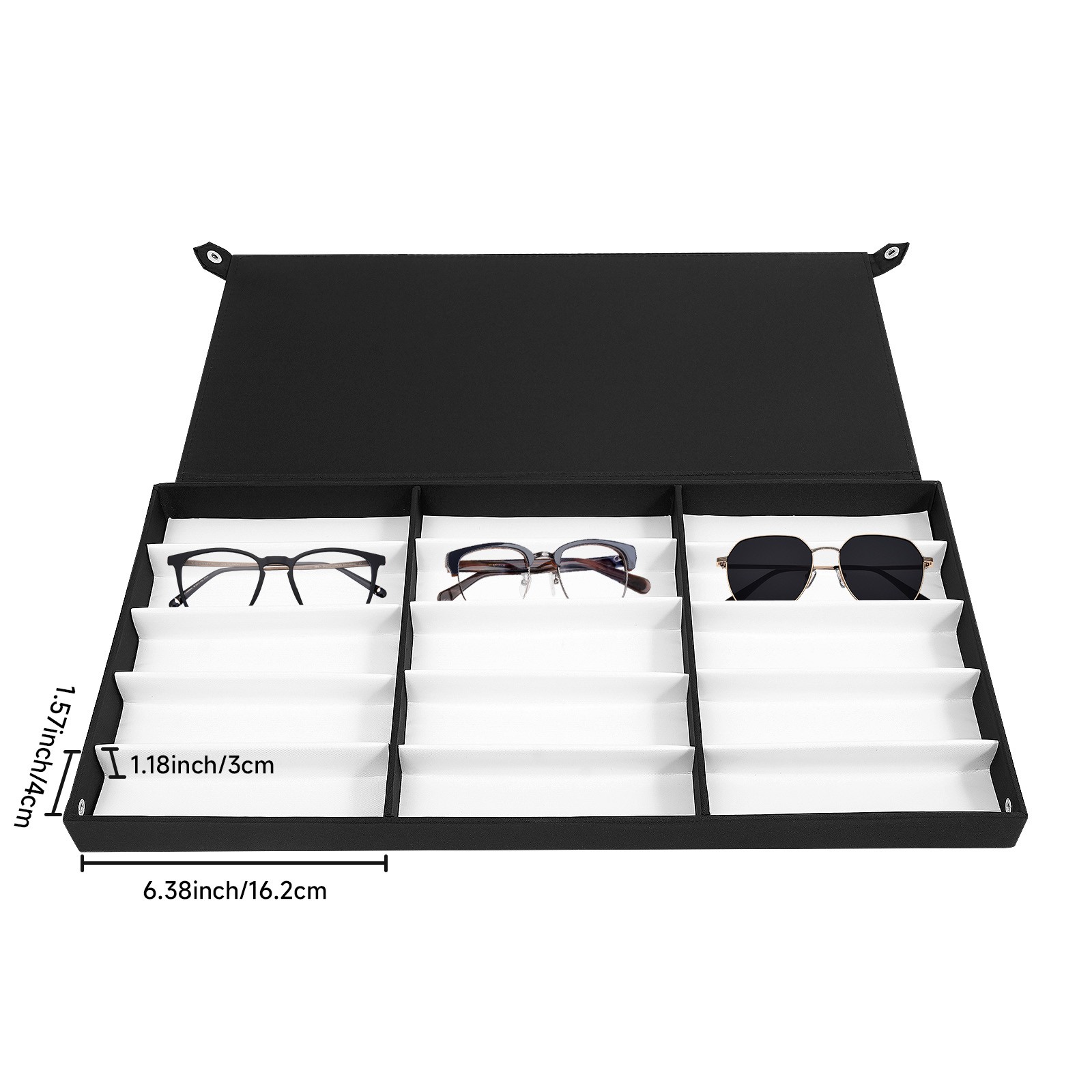180 Pair Eyeglasses Storage Trolley Optical Frame Bag Box Organizer Display Case