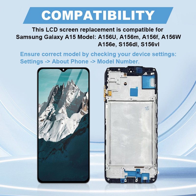 For Samsung Galaxy A15 5G A156U LCD Screen Touch Display Digitizer Replacement