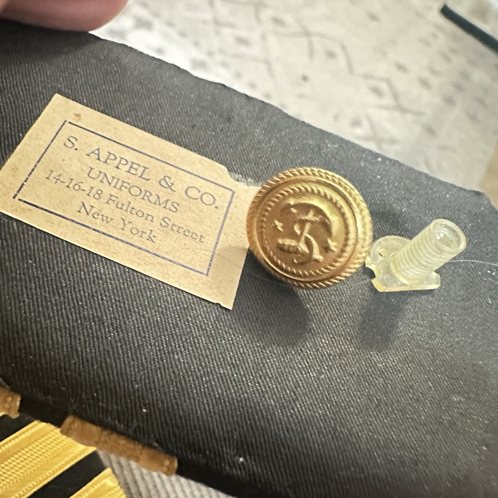 WWII Naval Uniform 4 Bar Pair Shoulder Epaulette Boards PROPELLER S. Appel & Co.