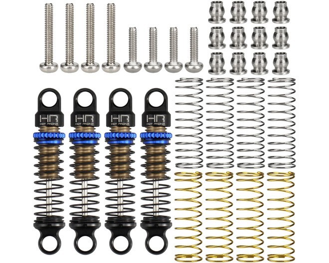 Hot Racing SXTY250GP Axial SCX30 Adjustable Aluminum Shock Dampers 25 mm (4)