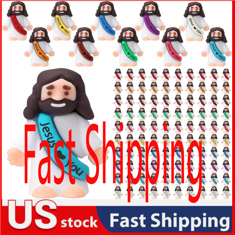 100 Pcs Mini Jesus Figures Jesus Loves You Original Design Jesus Toys Little Jes