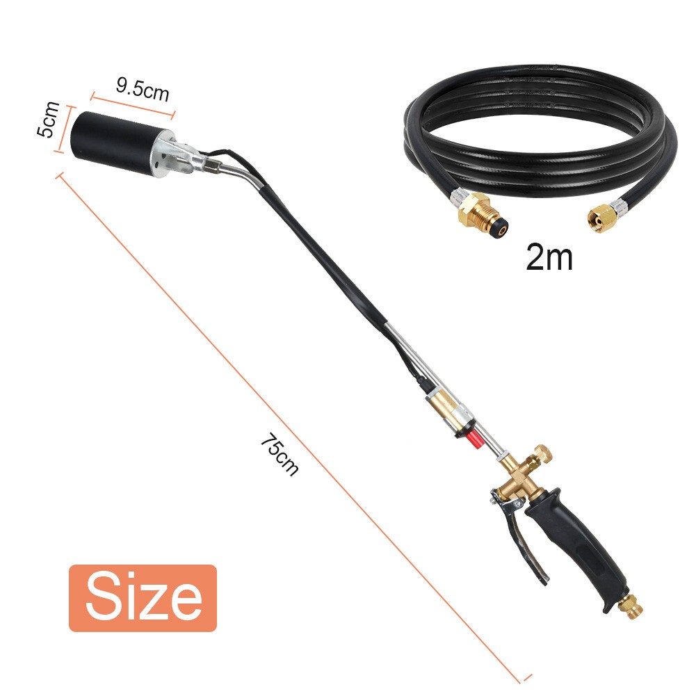 Propane Torch Weed Burner Kit Spray Gun W/ 2M Hose Snow Melting Igniter Welding