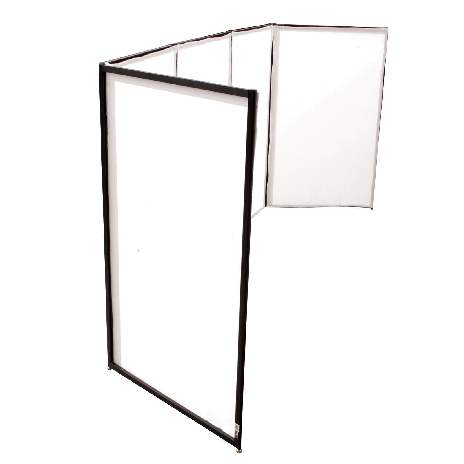 ProX XF-5X3048B Black Aluminum 5 Panel Scrim Facade Frontboard + DJ Chair