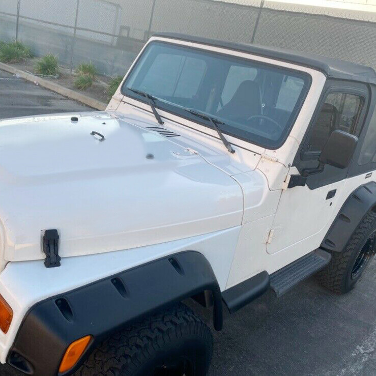 6 pcs for 97-06 Jeep Wrangler TJ 7" Wide Black Pocket Extended Fender Flares Kit