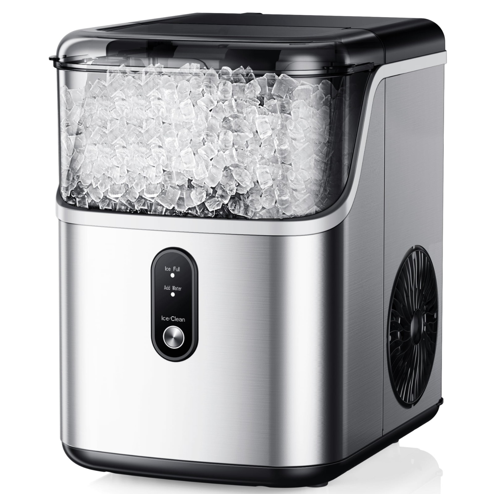 Nugget Ice Maker Countertops,35.9lb Per Day Portable Pebble Crushed ice machine