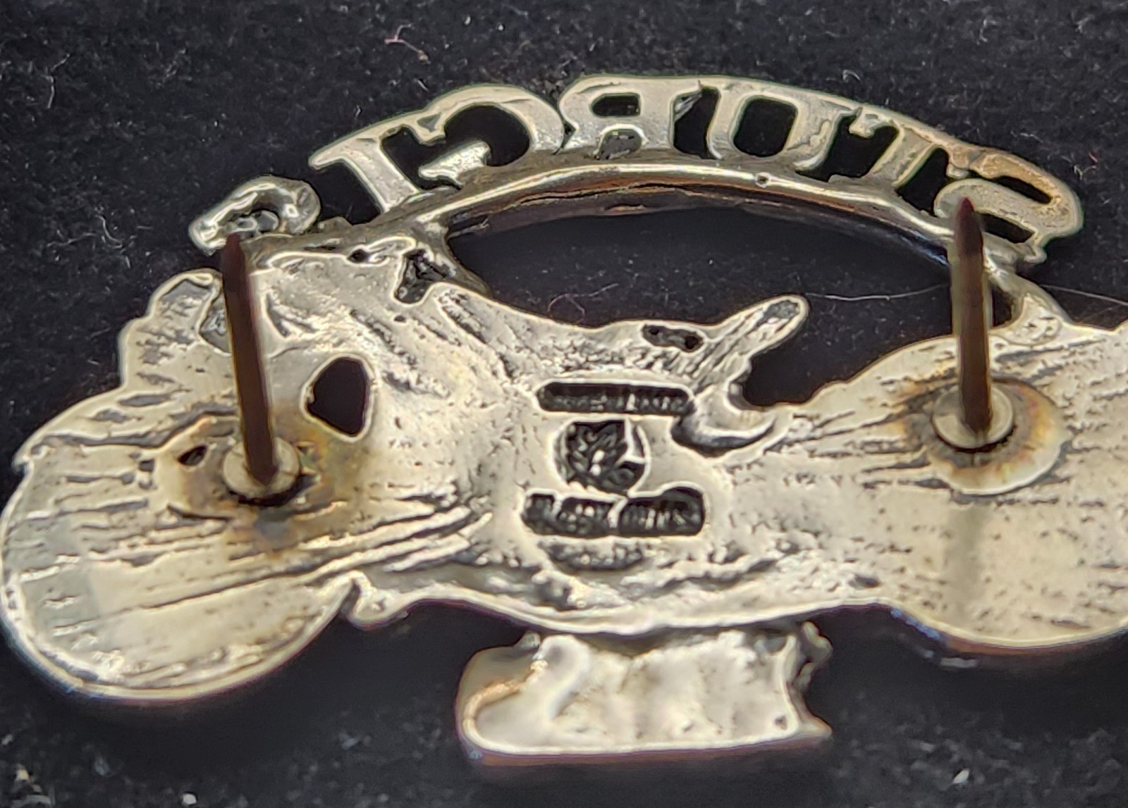 Rare Vintage 1990 Sturgis Sterling Silver Motorcycle Pin in Box