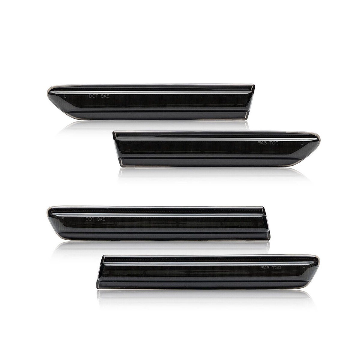 4PCS For 2004-2008 Acura TL Smoked Lens LED Front Rear Fender Side Marker Lights