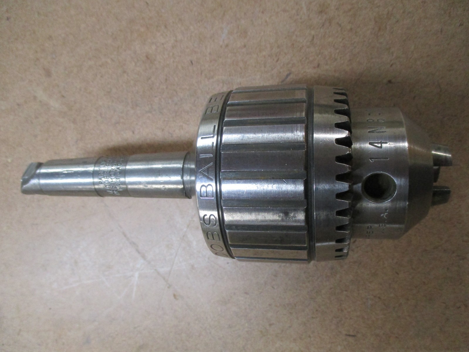 Jacobs 14N 0-1/2" Ball Bearing Super Chuck J3 Mount w/ MT2 Arbor