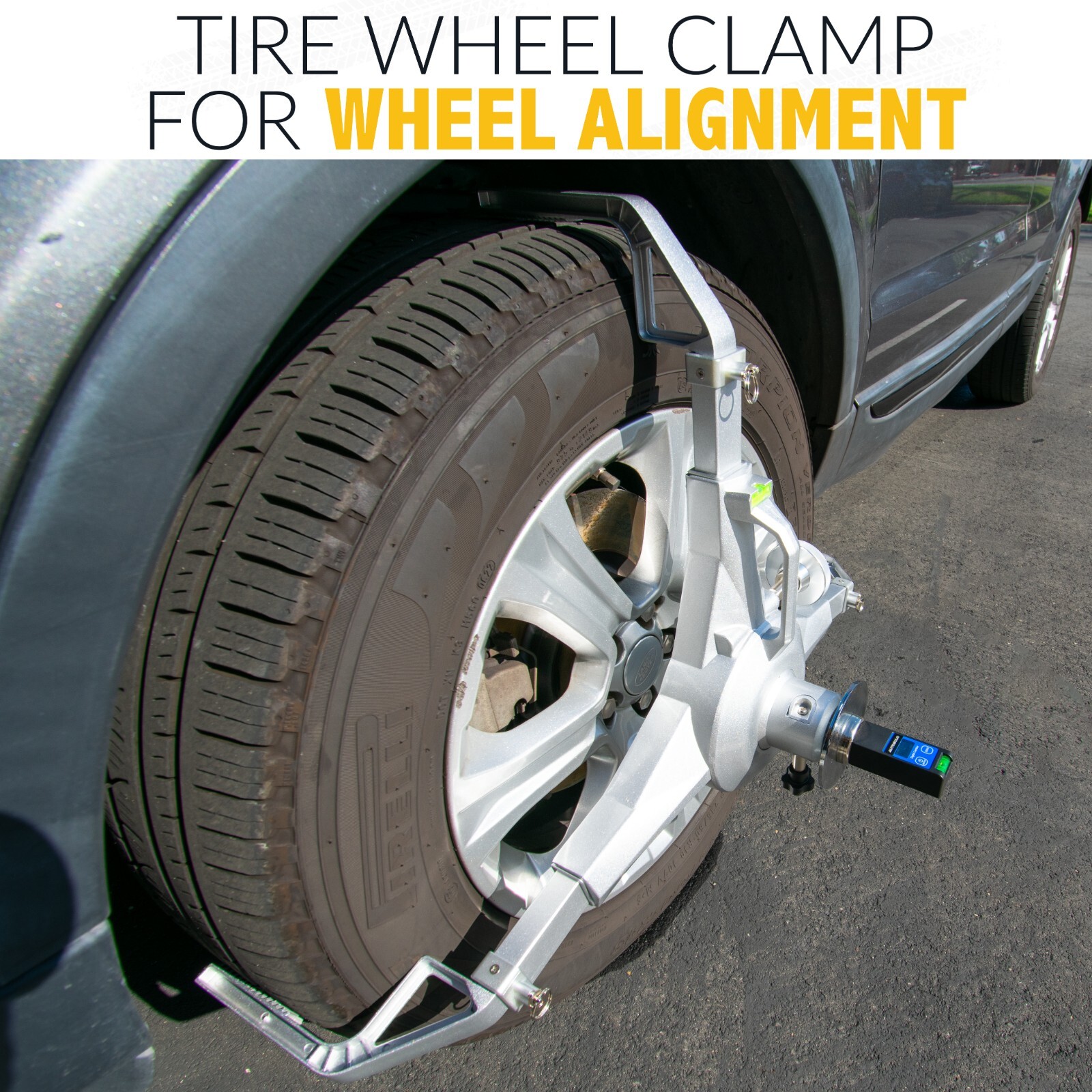 Wheel Alignment Calibration Tire Clamp w/ Magnetic Adapter Plate - 2 Pack