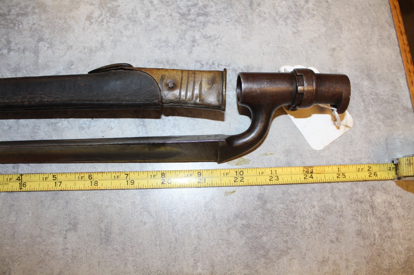 P1876 Martini-Henry Socket Bayonet Leather Scabbard British Pattern 1876