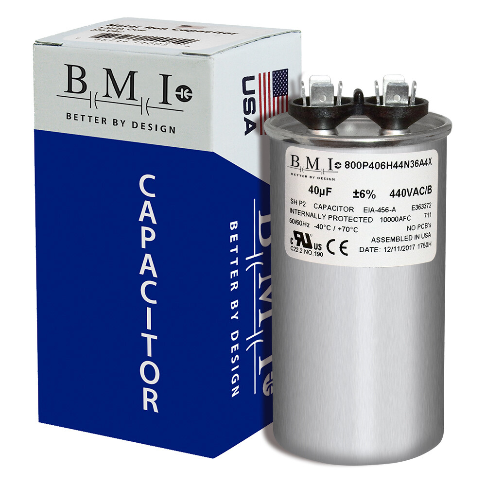 USA 40 uf/MFD 370-440 VAC volts Round Run Capacitor 50/60 Hz - Lot-1