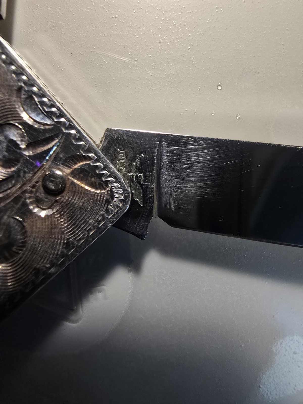 Vintage Engraved Sterling Silver Pocket Knife Keychain Bottle Opener