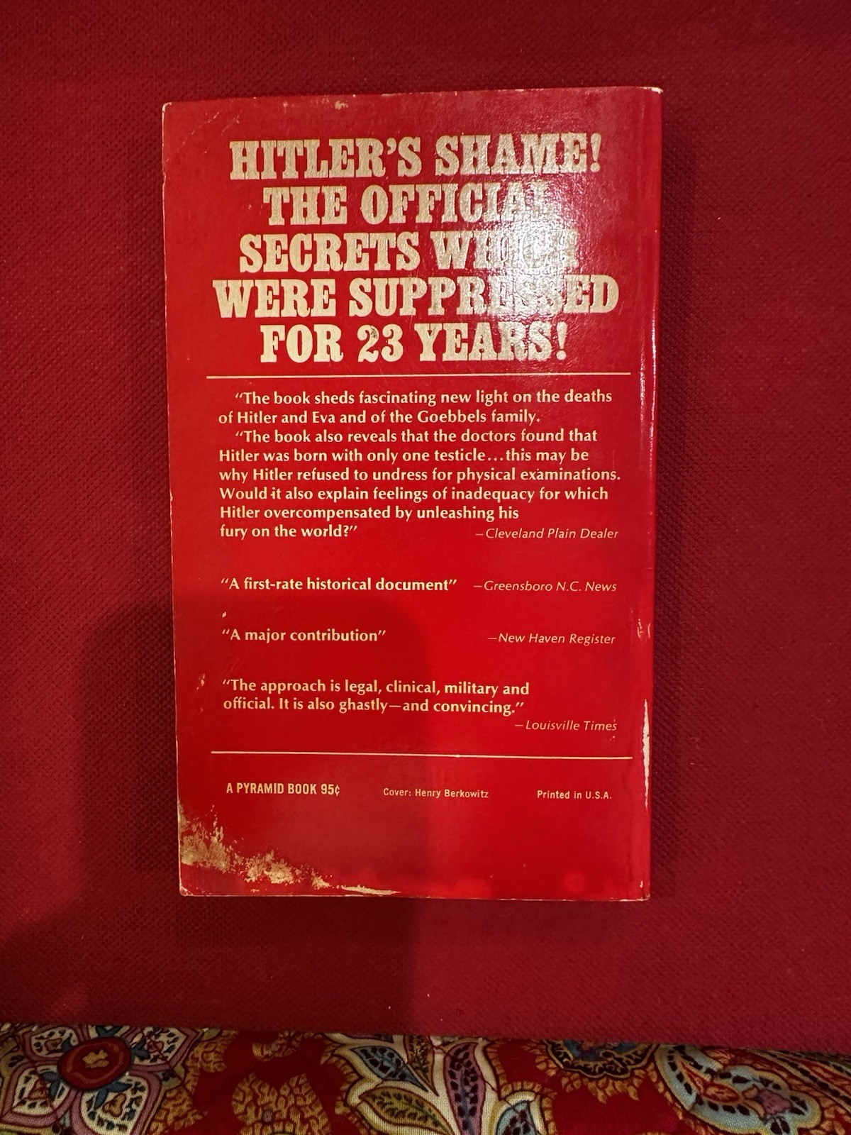 RARE The Death Of Adolf Hitler Lev Bezymenski 1968 Soviet Archives 16 Photos