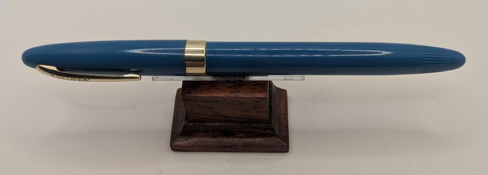 Vintage Aqua Sheaffer Admiral Snorkel Fountain Pen 14k #5 Fine Nib Unrestored