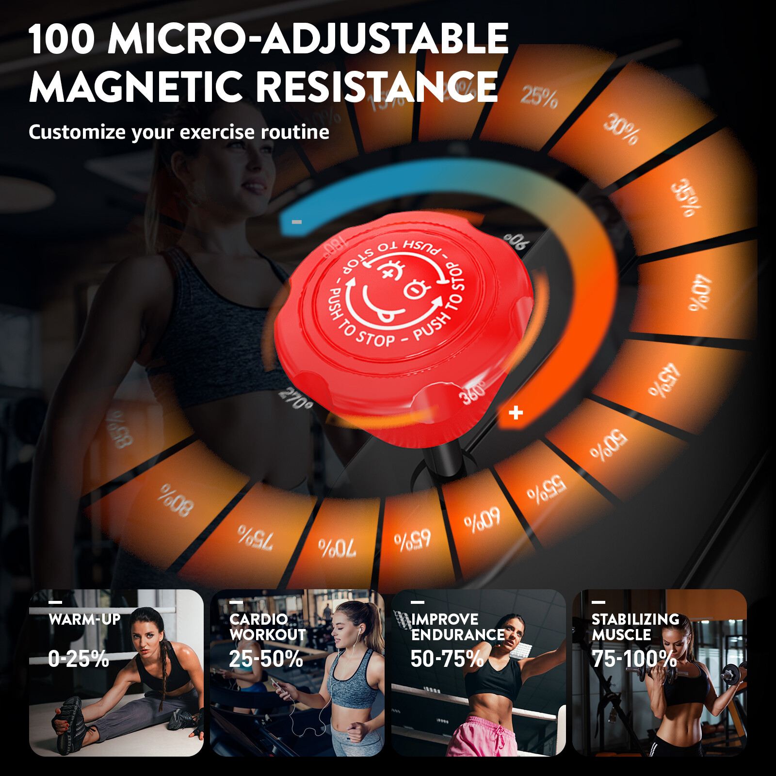 Fitness Exercise Bike Indoor Cycling Stationary Bicycle Home Gym Cardio Workout