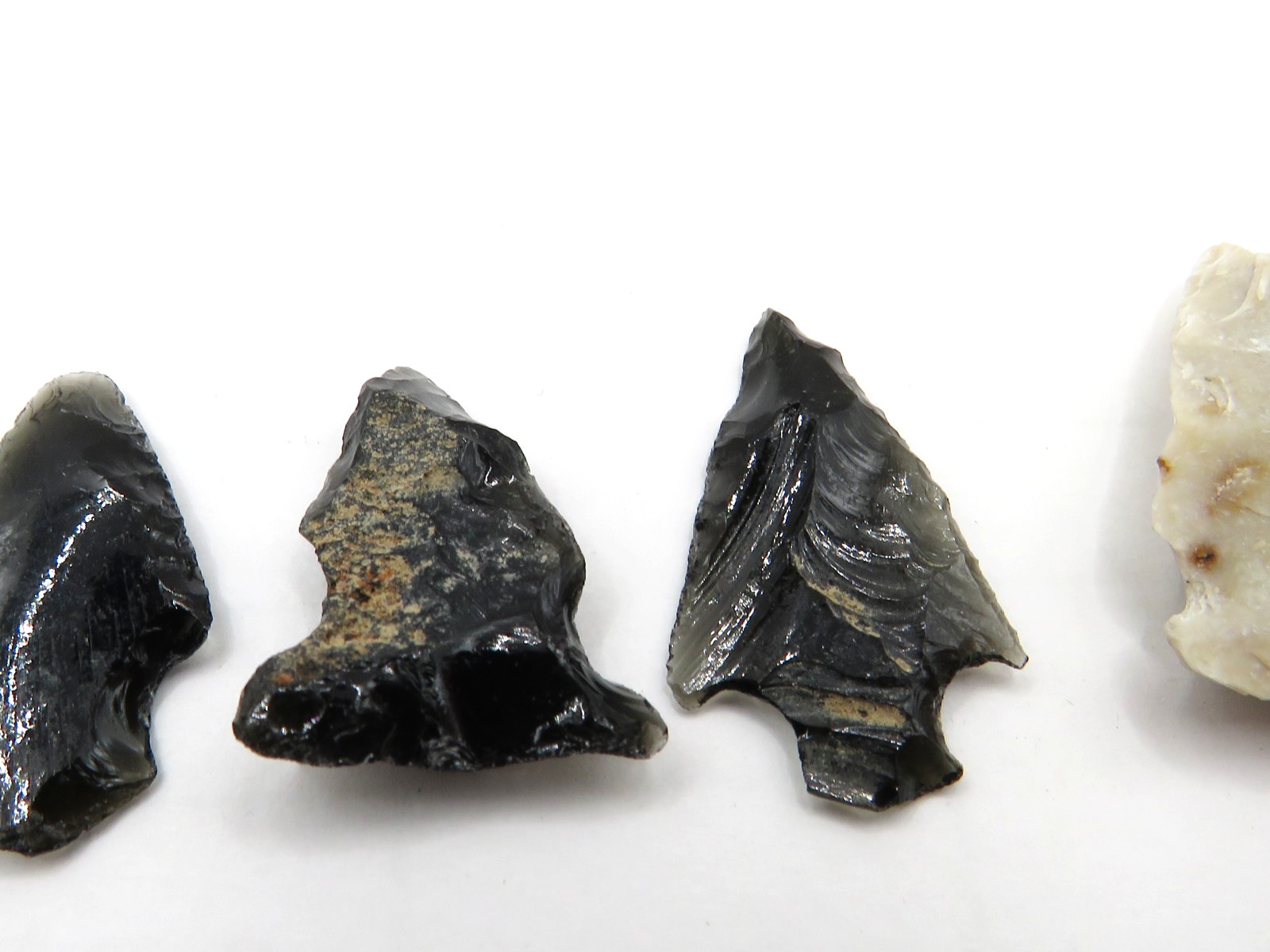 LOT OF 8 INDIAN NATIVE AMERICAN ARROWHEAD / PROJECTILE POINTS FOUND IN OHIO**