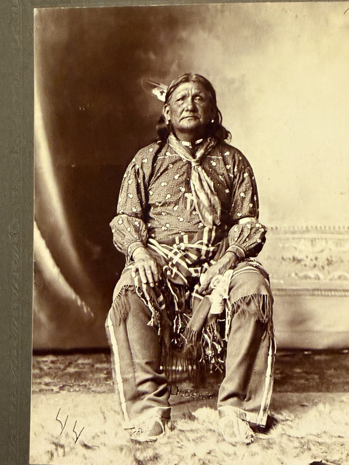 Native American Indian Cabinet Card of Red Cloud Cheif of Oglala Lakota (Sioux)