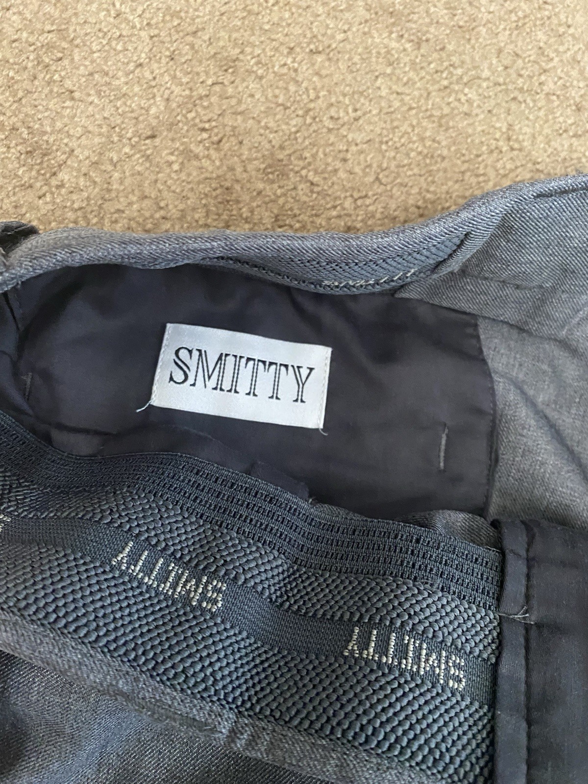 Smitty Charcoal Grey Pleated Umpire Pants Size 36 37.5x34) Active Waistband