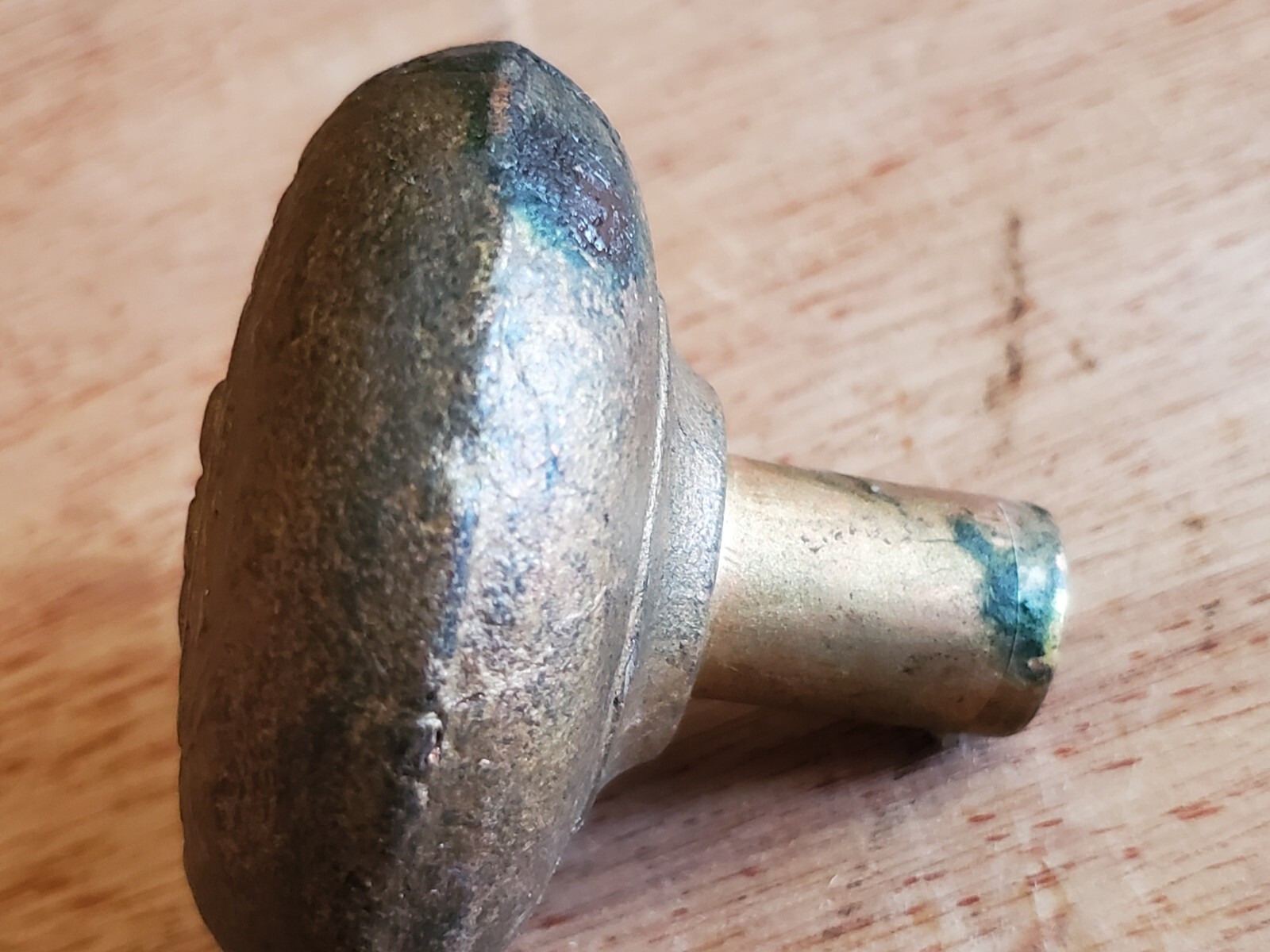 Doorknob Ornate Flower Floral Design Brass Tone Metal Vtg Antique Replacement