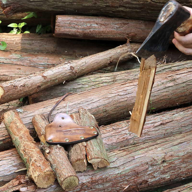 TOURBON Leather Axe Holder Hatchet Blade Protection Cover Sheath-Special Offer