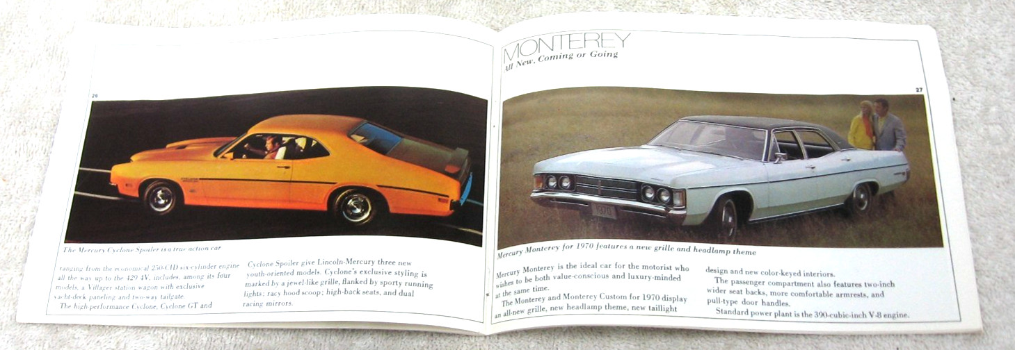 1970 FORD FULLINE FORD MERCURY MUSTANG TORINO CYCLONE COUGAR MAILER BROCHURE