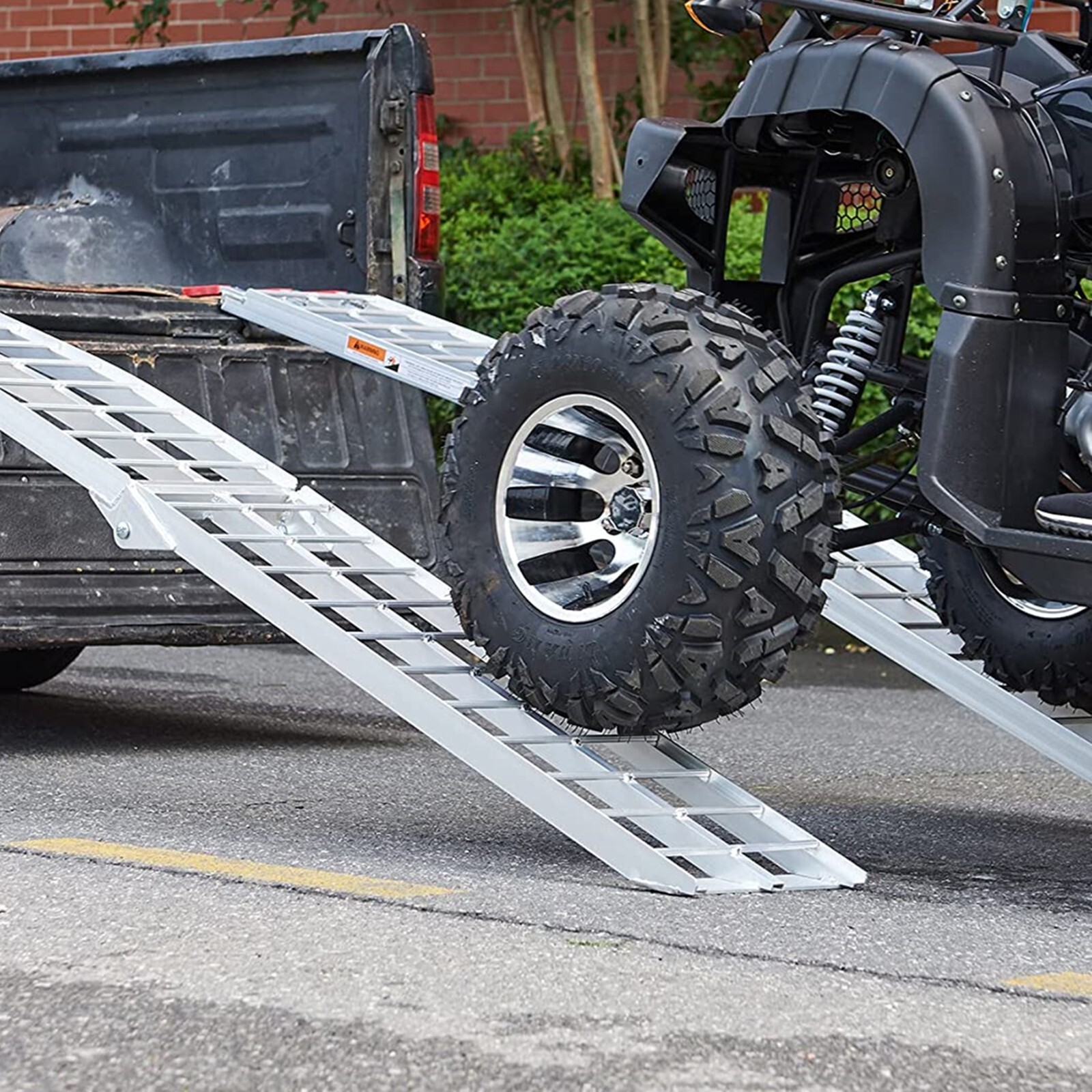 VILOBOS 7.5' Set of 2 Truck ATV Folding Aluminum Loading Ramps 1500 lbs Capacity