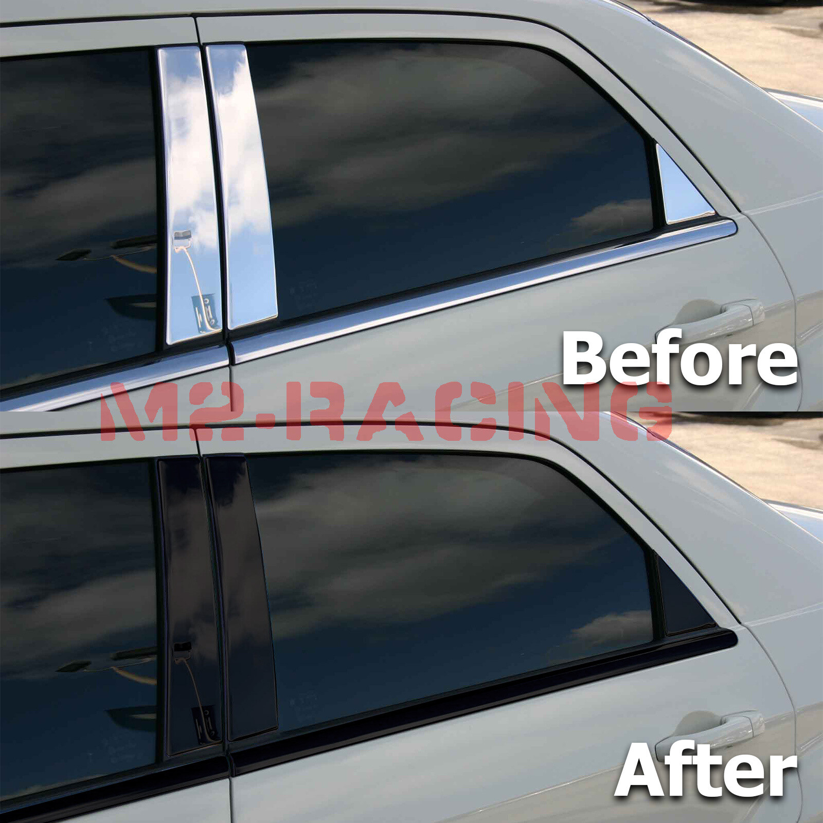 3M 2080 Black Vinyl Wrap Kit for Blackout Chrome Delete1 Window Trim Door Trim
