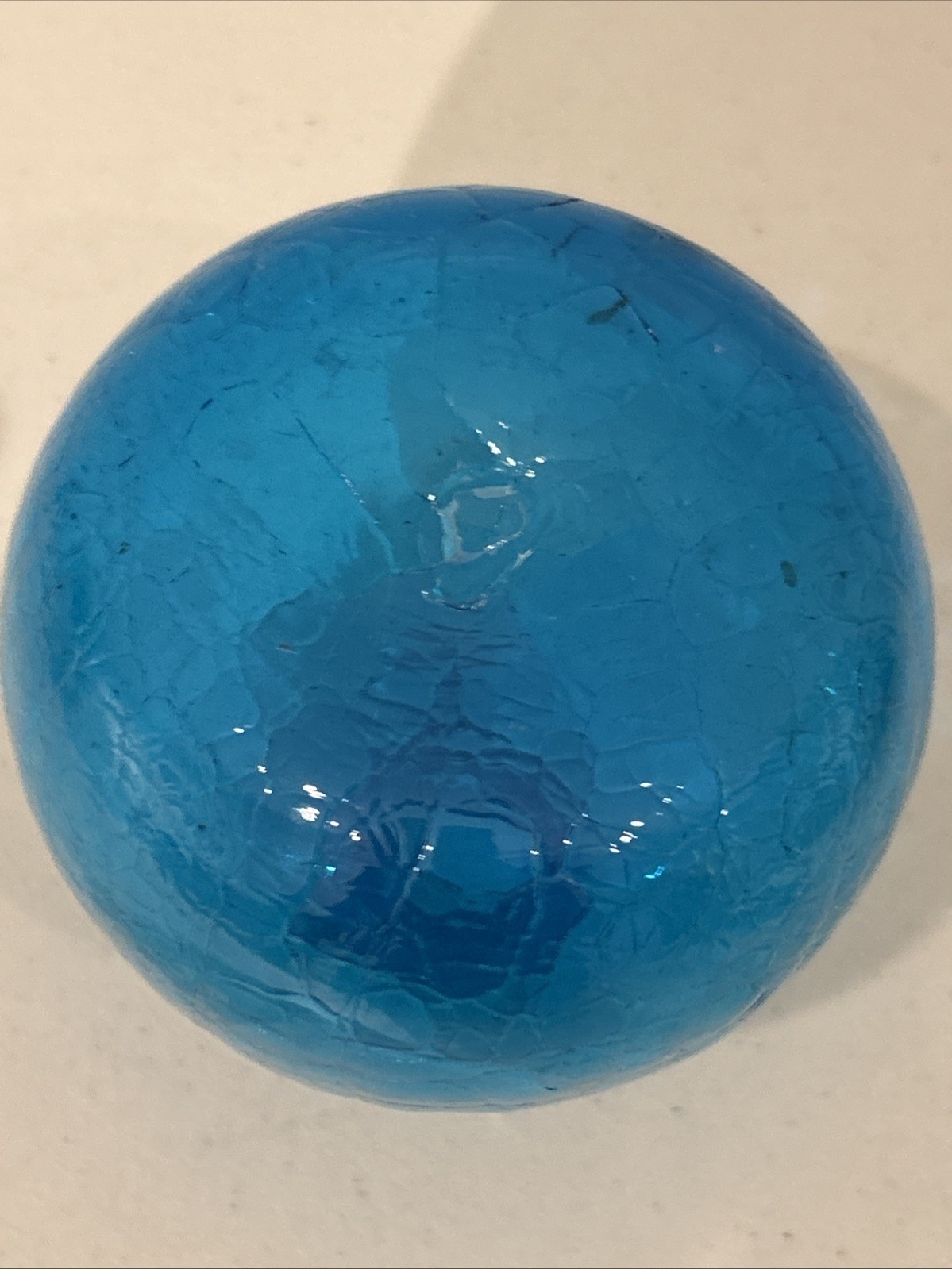 Gorgeous MCM Mid Century BLENKO Decanter 636s BLUE CRACKLE Turquoise Art Glass