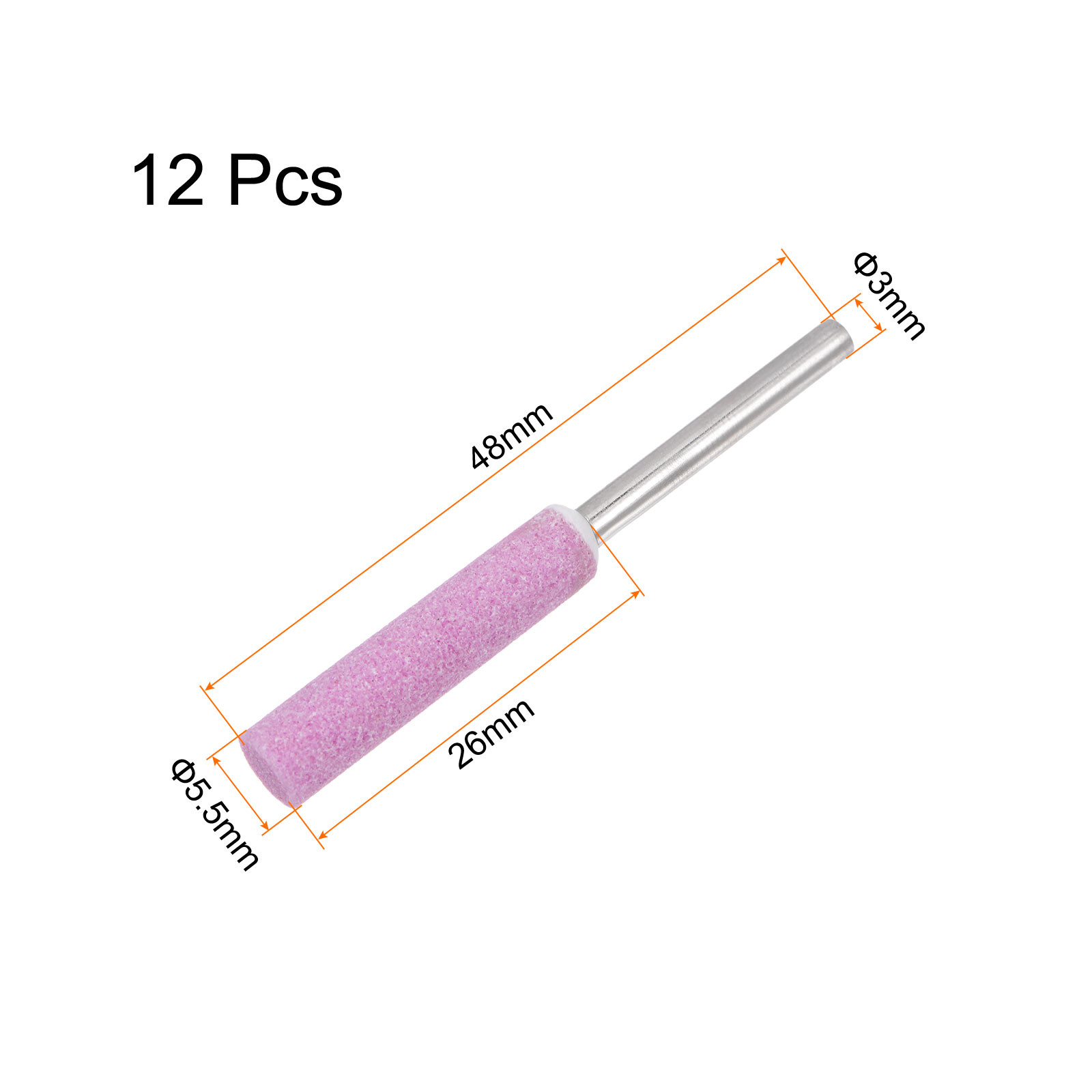 12pcs Diamond Coated Chainsaw Sharpener Bits 7/32" Chain Saw Grinder Ceramics