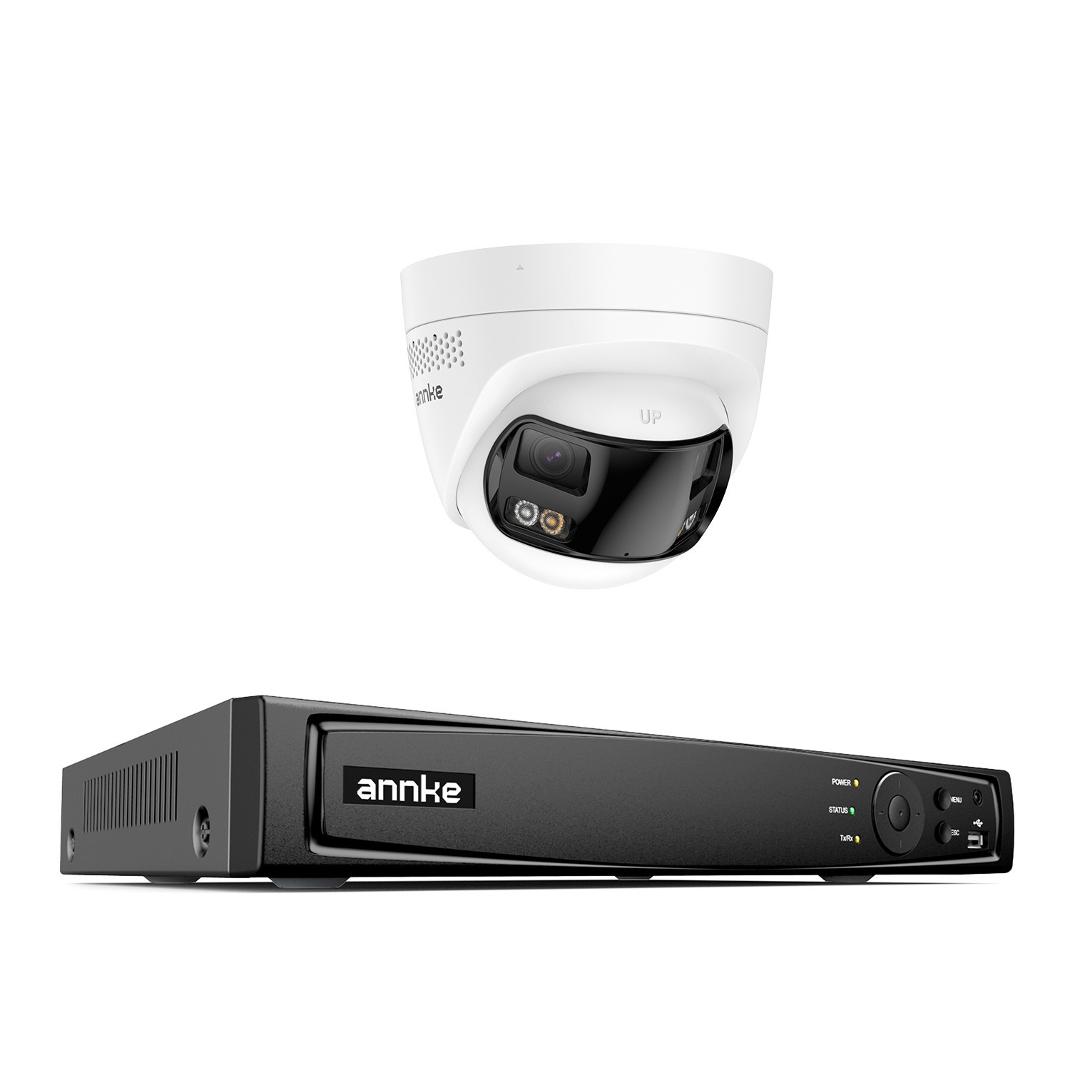 ANNKE 8CH NVR 6MP Dual Lens 180° POE Security Camera System 2 Way Audio Color AI