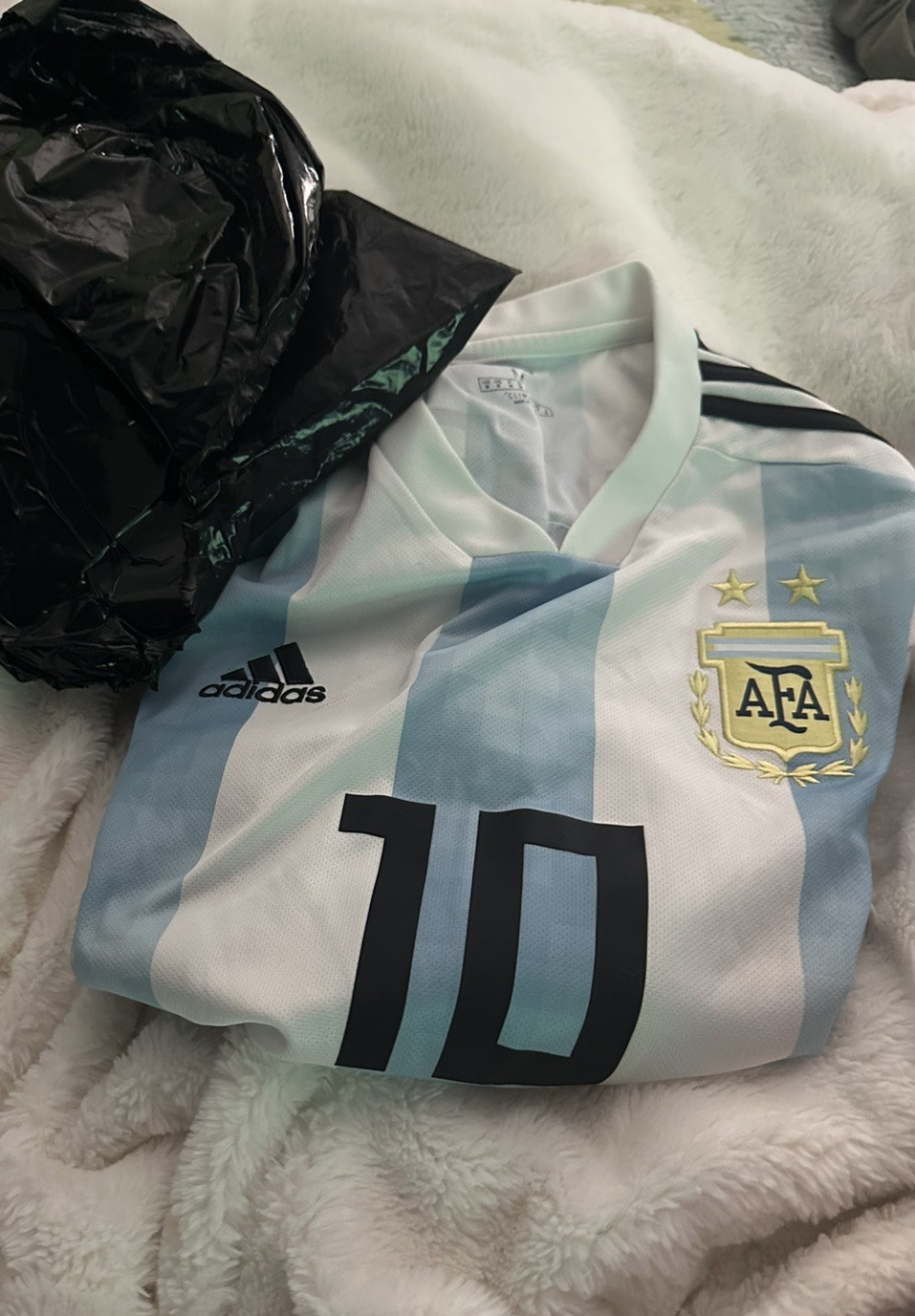 Messi Argentina 2018 - 2019 Home Soccer Jersey Football Shirt Men Size M BQ9324