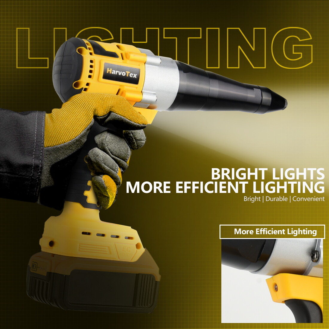 Cordless Brushless Rivet Gun for DeWalt 20V Battery,Electric Rivet Gun Tool Only