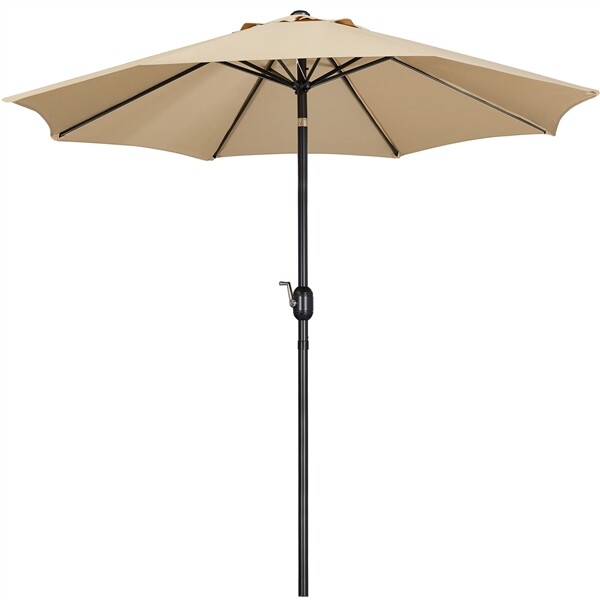 7.5/9/10/11FT Patio Umbrella Market Table Umbrella Outdoor w/Push Button Tilt